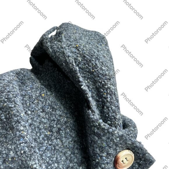 Alpha Massimo Rebecchi EUR 42 Blue Merino Wool & Alpaca Button Coatigan - Picture 4 of 7